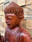 Preview: Handgeschnitzte Holzfigur Meditierender Buddha M