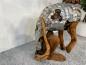 Preview: Deko Sitzender Hund 100 cm aus Holz und Aluminium