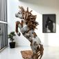 Preview: Skulptur steigenes Pferd aus Holz Lobby Hotel Eingangsbereich Dekoration