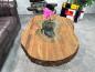 Preview: Spektakulärer Couchtisch Fusion mit organischer Form aus Holz mit Metall