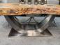 Preview: Ungewöhnlicher Esstisch aus Vollholz Fusion Unikat Holz