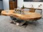 Preview: Ungewöhnlicher Esstisch aus Vollholz Fusion Unikat Holz