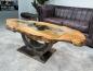 Preview: Unikat Couchtisch Baumstamm Baumscheibe Holz massiv handgearbeitet