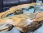 Preview: Unikat Couchtisch Baumstamm Baumscheibe Holz massiv handgearbeitet