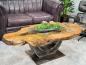 Preview: Unikat Couchtisch Baumstamm Baumscheibe Holz massiv handgearbeitet
