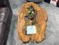 Preview: Unikat Couchtisch aus Holz Baumstamm Baumscheibe mit Edelstahl
