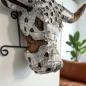 Preview: Stierkopf-Skulptur-aus-Holz-Wanddeko