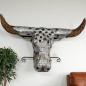 Preview: Stierkopf-Skulptur-aus-Holz-Wanddeko