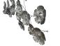 Preview: Designer Wanddekoration aus Stahlblech "Flowers" ca. 180 cm