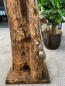 Preview: Weinständer (176 cm) aus einem massivem Baumstamm mit Aluminiumbeschlag