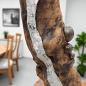 Preview: Weinhalter Baumstamm mit Metall Applikationen