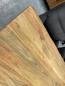 Preview: massiver Teakholz Esstisch mit Halbmondfuss