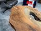 Preview: Massivholz Couchtisch Baumstamm Baumscheibe Expression Handarbeit