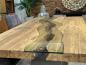 Preview: Esstisch / Massivholztisch "Deep Island U ca. 200 x 99,5 x 78 cm aus recyceltem Altholz