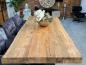 Preview: Wohnzimmertisch Deep Island 220x100 aus massivem Altholz und Rohstahl