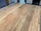Preview: Wohnzimmertisch Deep Island 220x100 aus massivem Altholz und Rohstahl