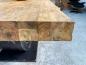Preview: Wohnzimmertisch Deep Island 220x100 aus massivem Altholz und Rohstahl