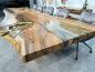 Preview: Last Item Large Conference Table / Dining Table approx. 399 x 107-133 x 75 cm made from a solid Suar wood slab