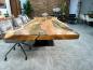 Preview: Last Item Large Conference Table / Dining Table approx. 399 x 107-133 x 75 cm made from a solid Suar wood slab