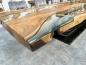 Preview: Last Item Large Conference Table / Dining Table approx. 399 x 107-133 x 75 cm made from a solid Suar wood slab