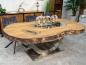 Preview: Massiver Holtisch Fusion aus recyceltem Holz