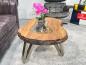 Preview: Design Sofatisch Loftstyle Altholz Edelstahl