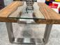 Preview: Couchtisch mit Glas Old Elements 80x60