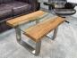 Preview: Couchtisch mit Glas Old Elements 80x60