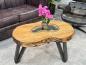 Preview: Design Sofatisch Loftstyle Altholz Rohstahl
