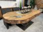Preview: handgefertigter Massivholz Esstisch aus Teak