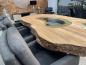 Preview: handgefertigter Massivholz Esstisch aus Teak