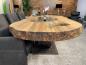 Preview: handgefertigter Massivholz Esstisch aus Teak