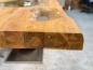 Preview: Massiver Teakholztisch mit Halbmond Stahlfuss 250cm