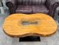 Preview: Ovaler Couchtisch Fusion 135 cm aus Holz