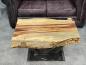 Preview: Baumstamm Couchtisch Tamarind 96 cm mit Tischgestell aus Stahl