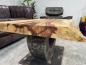 Preview: Baumstamm Couchtisch Tamarind 96 cm mit Tischgestell aus Stahl