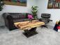 Preview: Baumstamm Couchtisch Tamarind 120 cm mit Tischgestell aus Stahl
