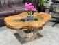 Preview: Massivholz Couchtisch Baumstamm Baumscheibe Expression Handarbeit