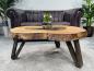 Preview: Couchtisch aus Altholz mit Baumkante