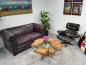 Preview: Sofatisch "Sunrise" aus Teakholz und Glas rund