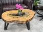 Preview: massiver Beistelltisch aus recyceltem Teakholz
