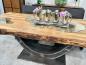 Preview: Design Massivholztisch mit extrem starker Tischplatte