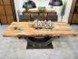 Preview: Design Massivholztisch mit extrem starker Tischplatte