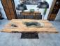 Preview: Design Massivholztisch mit extrem starker Tischplatte