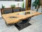 Preview: Design Massivholztisch mit extrem starker Tischplatte