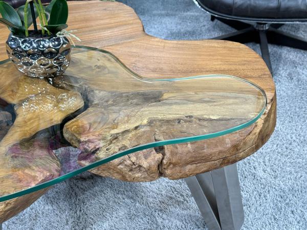 Wohnzimmertisch aus Holz Lakeside Baumscheibentisch