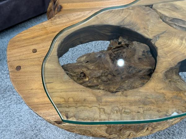 Wohnzimmertisch aus Holz Lakeside Baumscheibentisch