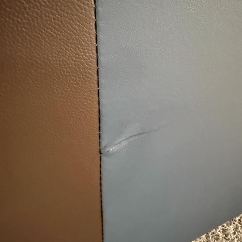 Sessel 1-Sitzer Chesterfield aus buntem Leder