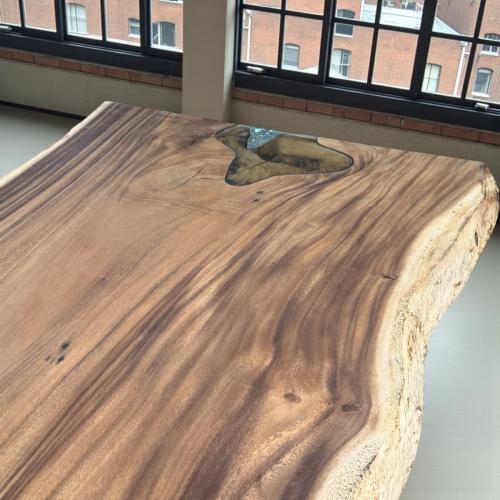 Baumscheiben Esstisch "Lakeside" aus massivem Suarholz