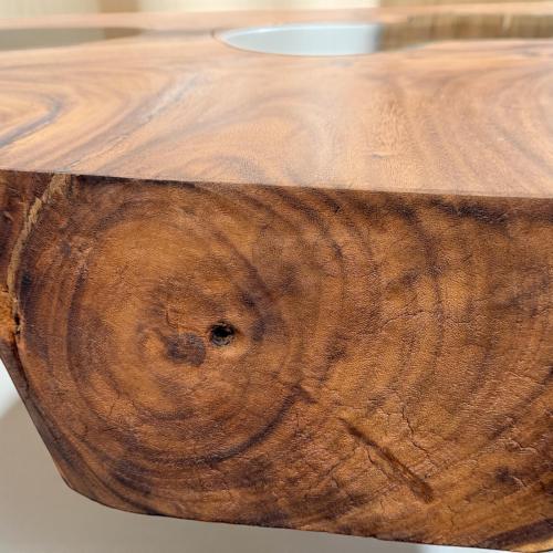 Baumstammtisch Designtisch Kunstwerk Unikat